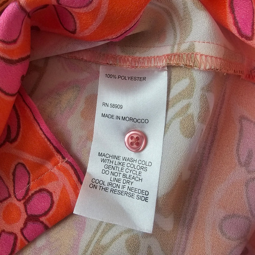 Alex Marie M Medium Floral Button Down Long Sleeve Blouse Shirt NWT $109 1200 - Picture 6 of 6